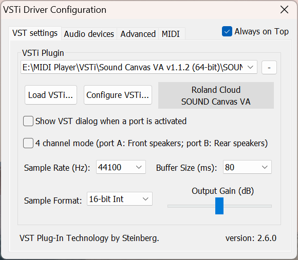 VST MIDI Driver